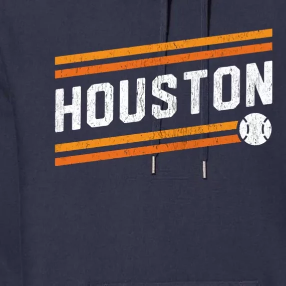 Houston Baseball Retro Vintage Premium Hoodie