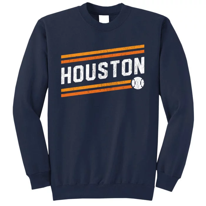 Houston Baseball Retro Vintage Tall Sweatshirt