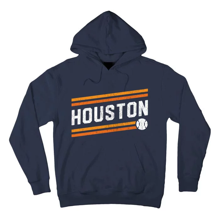 Houston Baseball Retro Vintage Tall Hoodie