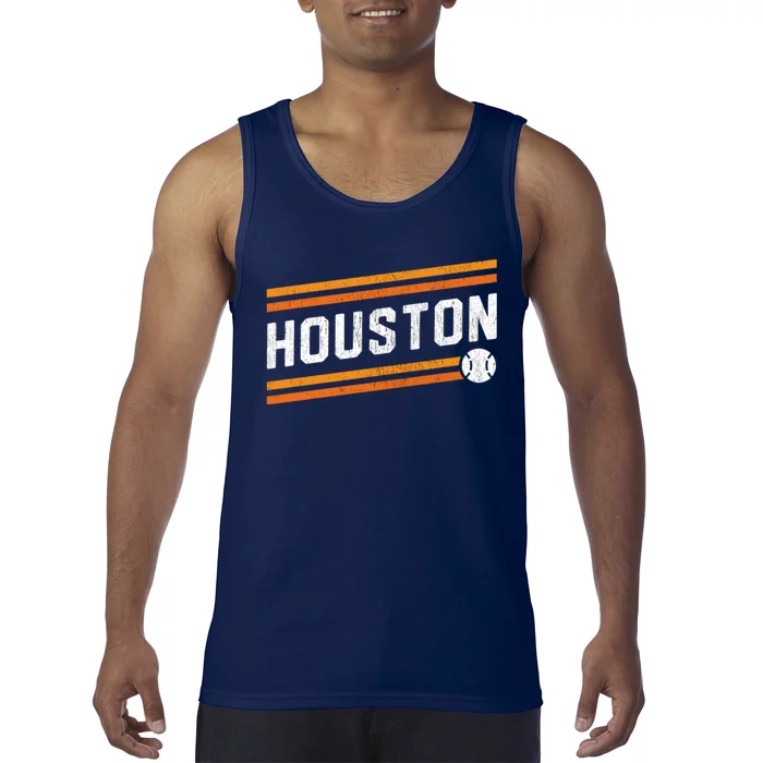 Houston Baseball Retro Vintage Tank Top