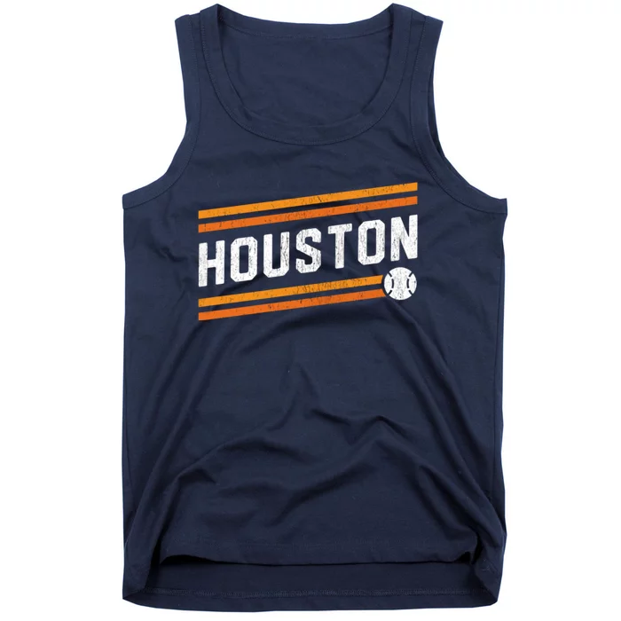 Houston Baseball Retro Vintage Tank Top