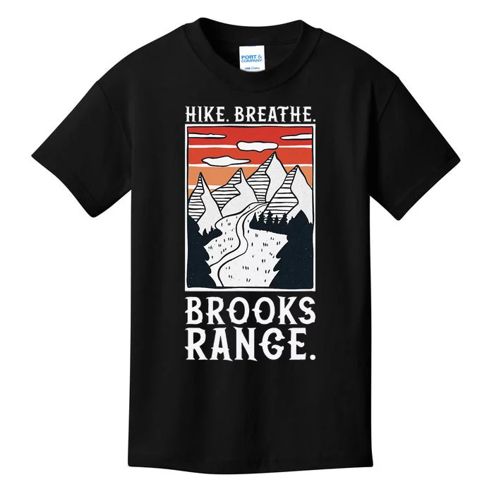 Hiking Brooks Range Kids T-Shirt