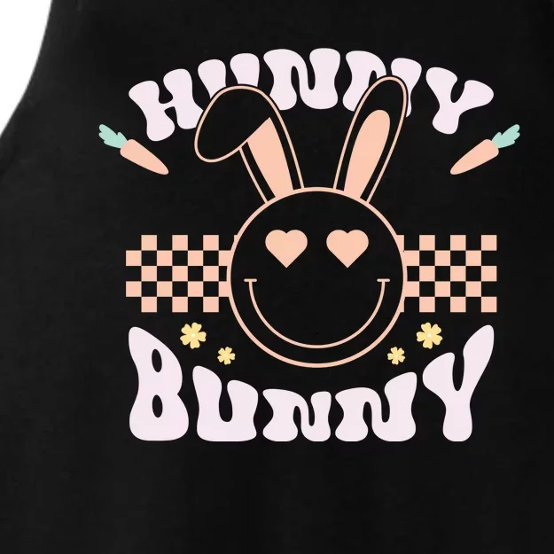 Hunny Bunny Retro Easter Holiday Ladies Tri-Blend Wicking Tank