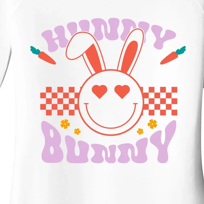 Hunny Bunny Retro Easter Holiday Women's Perfect Tri Tunic Long Sleeve Shirt