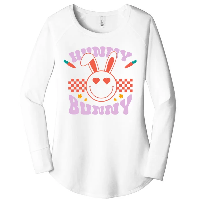 Hunny Bunny Retro Easter Holiday Women's Perfect Tri Tunic Long Sleeve Shirt