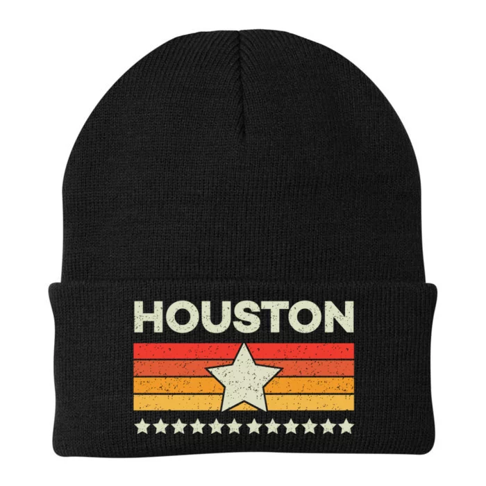 Houston Baseball Retro Vintage Knit Cap Winter Beanie