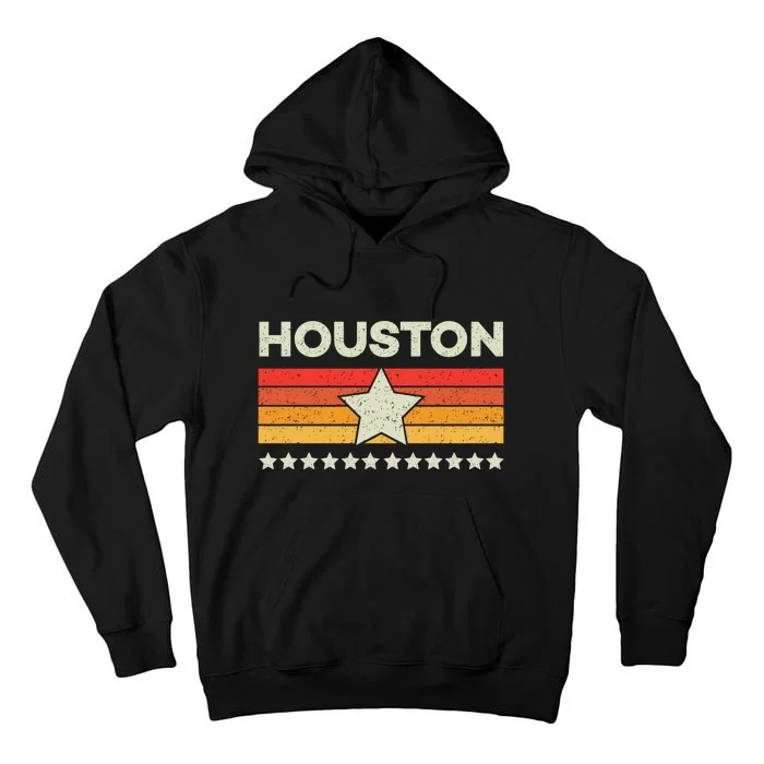 Houston Baseball Retro Vintage Tall Hoodie