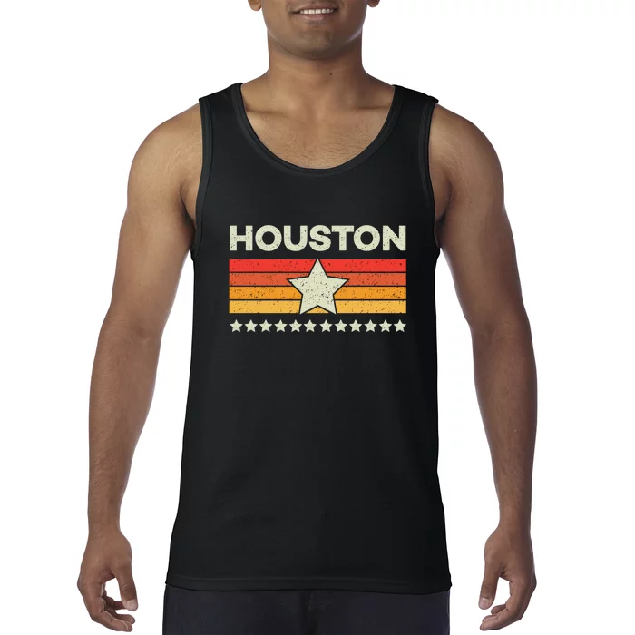 Houston Baseball Retro Vintage Tank Top