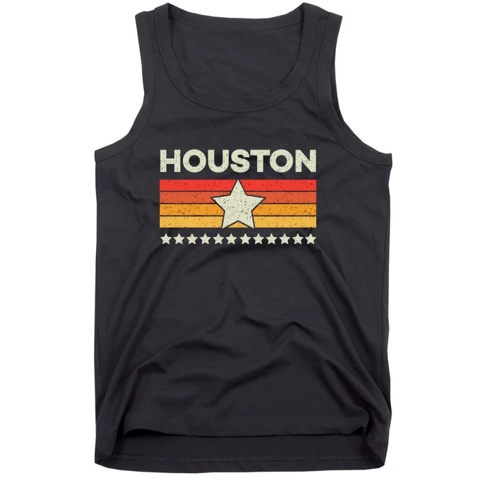 Houston Baseball Retro Vintage Tank Top