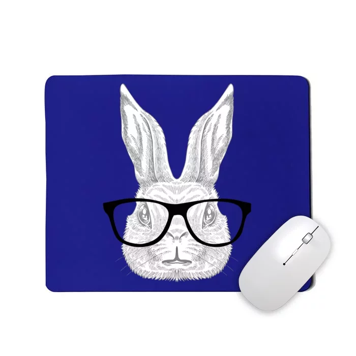 Hopster Bunny Rabbit Nerd Glasses Cute Easter Rabbit Gift Great Gift Mousepad