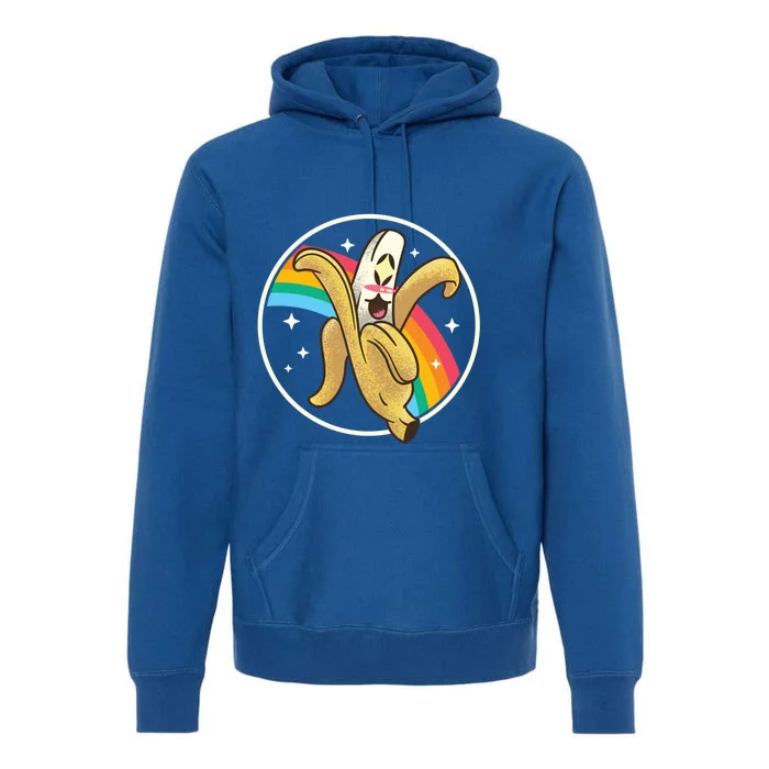 Happy Banana Rainbow Japan Style Otaku Kawaii Vaporwave Funny Gift Premium Hoodie