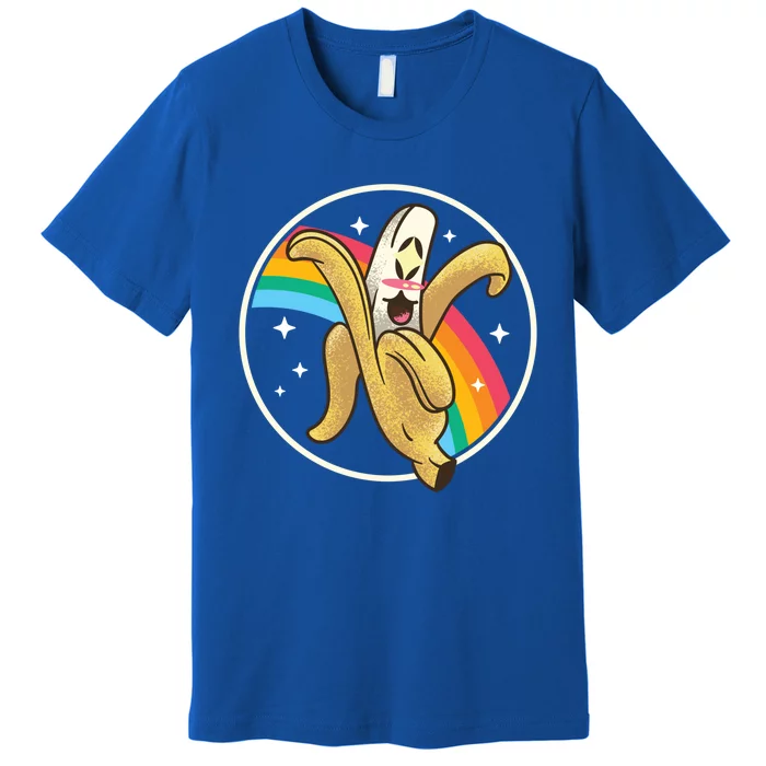 Happy Banana Rainbow Japan Style Otaku Kawaii Vaporwave Funny Gift Premium T-Shirt