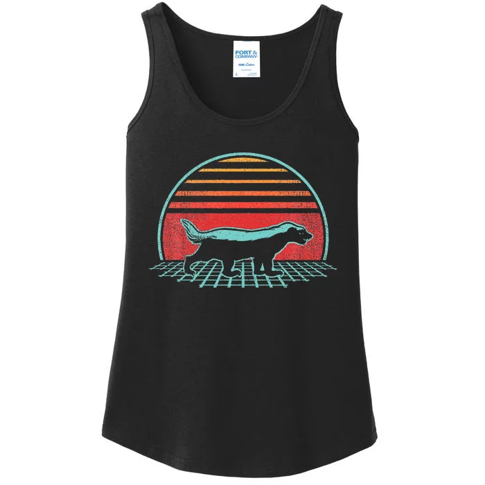 Honey Badger Retro Vintage 80s Style Animal Lover Gift Ladies Essential Tank