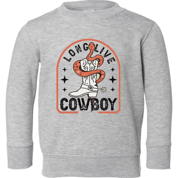 Howdy Bronc Rodeo Cow Boot Riding Horse Toddler Sweatshirt