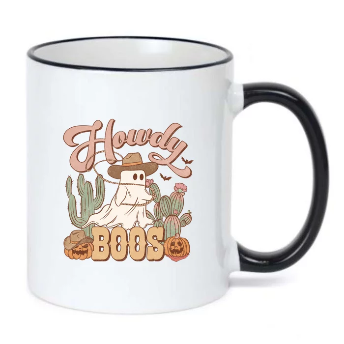 Howdy Boo Retro Western Halloween For Cowboy Cowgirl Gift Black Color Changing Mug