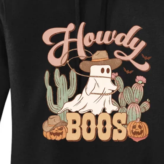 Howdy Boo Retro Western Halloween For Cowboy Cowgirl Gift Women's Pullover Hoodie