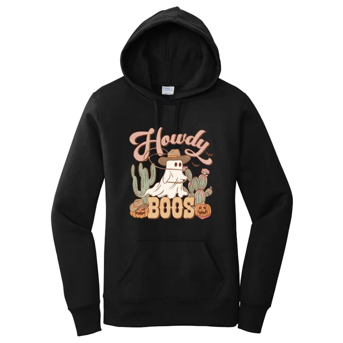 Howdy Boo Retro Western Halloween For Cowboy Cowgirl Gift Women's Pullover Hoodie