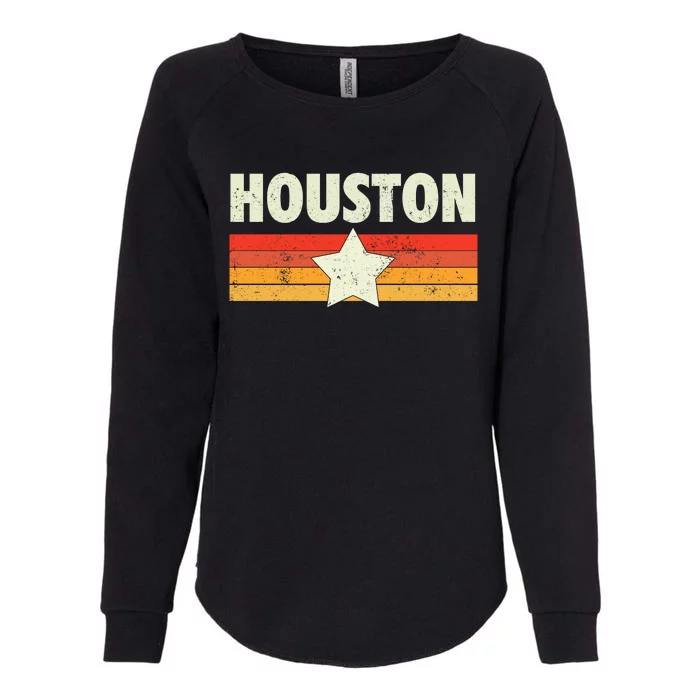 Houston Baseball Retro Vintage Gift Womens California Wash Sweatshirt