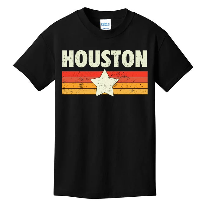 Houston Baseball Retro Vintage Gift Kids T-Shirt