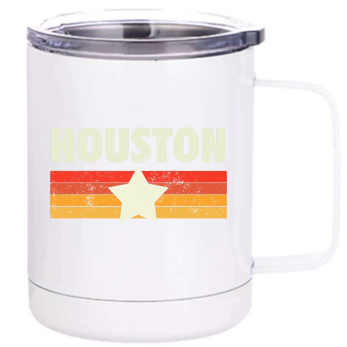 Houston Baseball Retro Vintage Gift Front & Back 12oz Stainless Steel Tumbler Cup