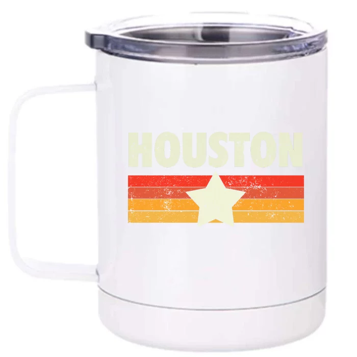 Houston Baseball Retro Vintage Gift Front & Back 12oz Stainless Steel Tumbler Cup