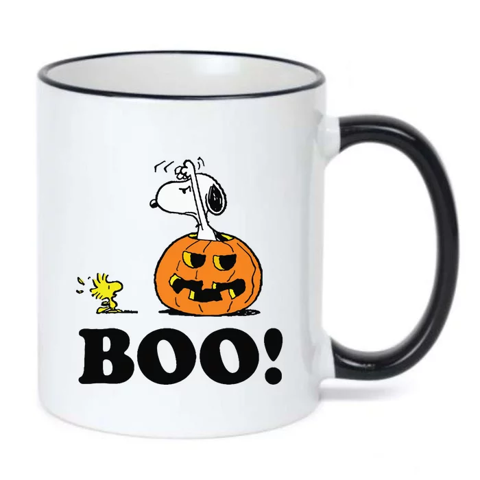 Halloween Boo Raglan Baseball Black Color Changing Mug