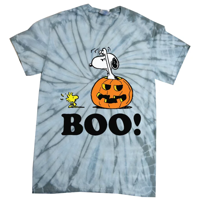 Halloween Boo Raglan Baseball Tie-Dye T-Shirt