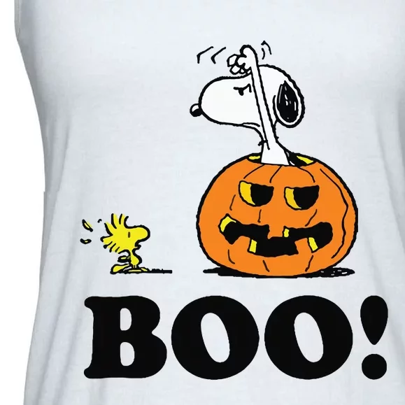 Halloween Boo Raglan Baseball Ladies Essential Flowy Tank