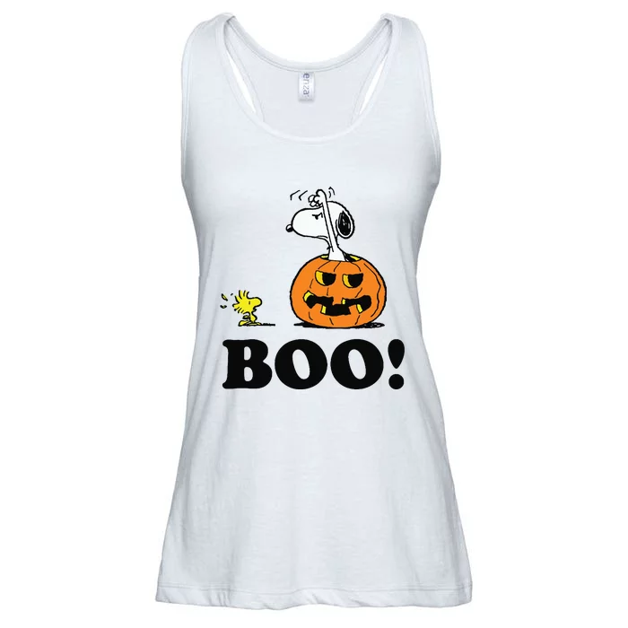 Halloween Boo Raglan Baseball Ladies Essential Flowy Tank