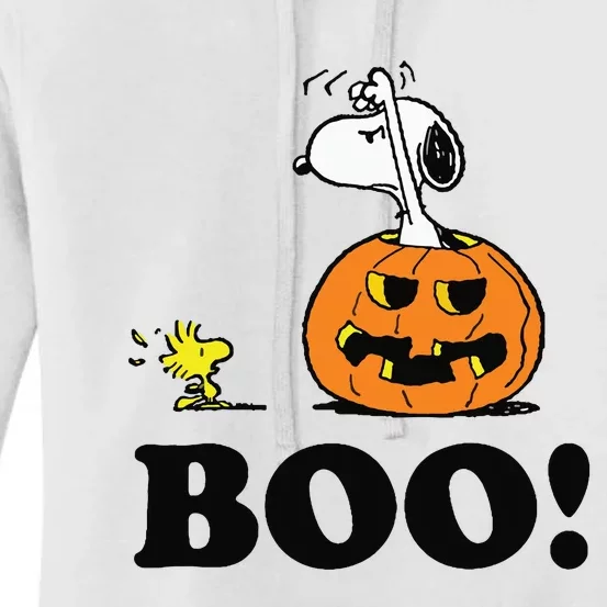 Halloween Boo Raglan Baseball Women's Pullover Hoodie