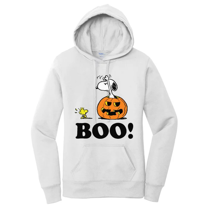 Halloween Boo Raglan Baseball Women's Pullover Hoodie