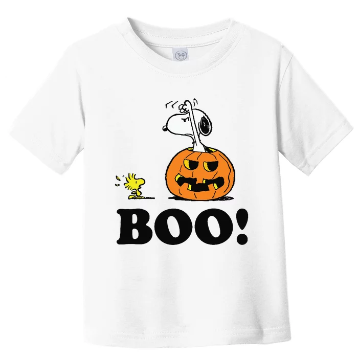 Halloween Boo Raglan Baseball Toddler T-Shirt