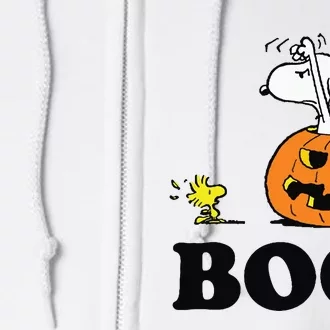 Halloween Boo Raglan Baseball Full Zip Hoodie