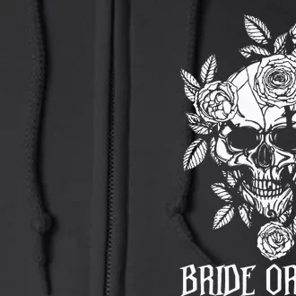 Halloween Bride Squad Spooky Bachelorette Party Favor Full Zip Hoodie