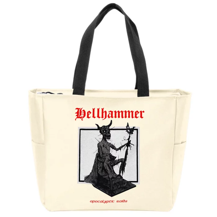 Hellhammer Black Statue Zip Tote Bag