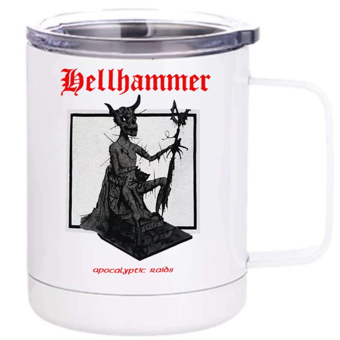 Hellhammer Black Statue Front & Back 12oz Stainless Steel Tumbler Cup