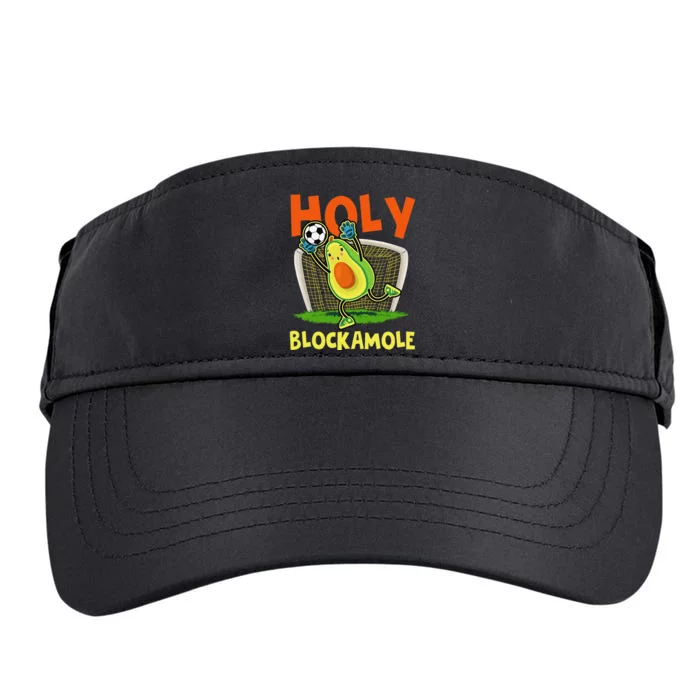 Holy Blockamole Soccer Blocker Funny Avocado Goalie Adult Drive Performance Visor