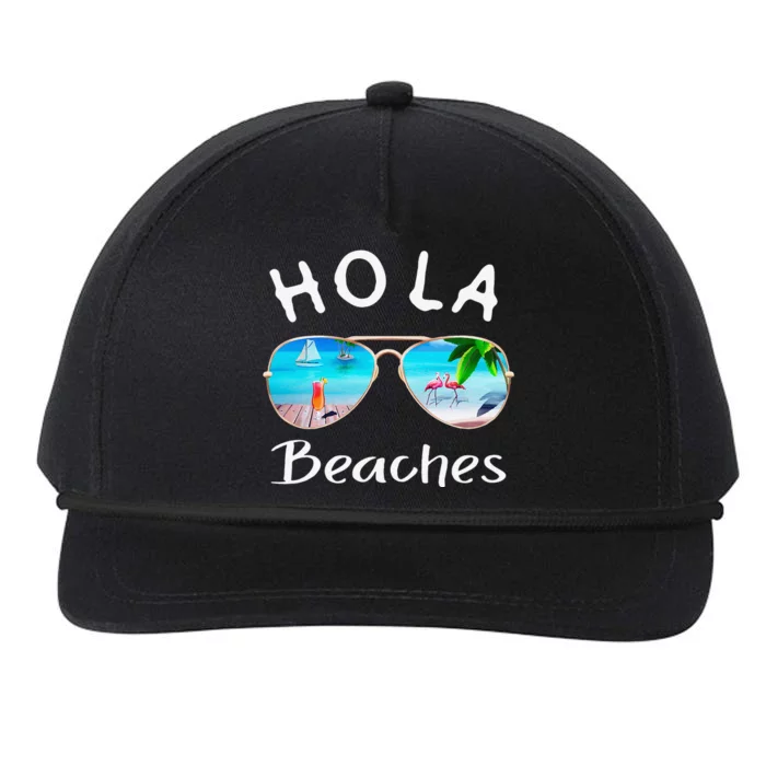 Hola Beaches Summer Sunglasses Flamingo Beach Ocean Snapback Five-Panel Rope Hat