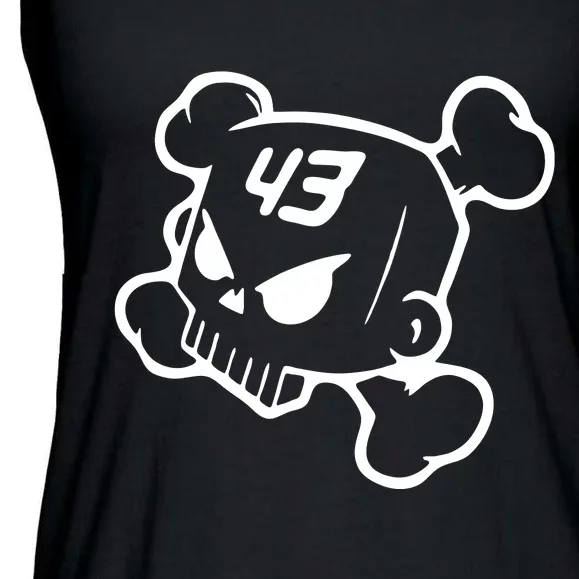 Hoonigan Block Skull Racing Legend Ken Crossbones Tribute Ladies Essential Flowy Tank