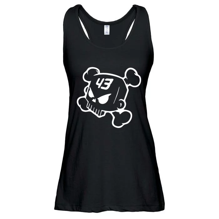 Hoonigan Block Skull Racing Legend Ken Crossbones Tribute Ladies Essential Flowy Tank