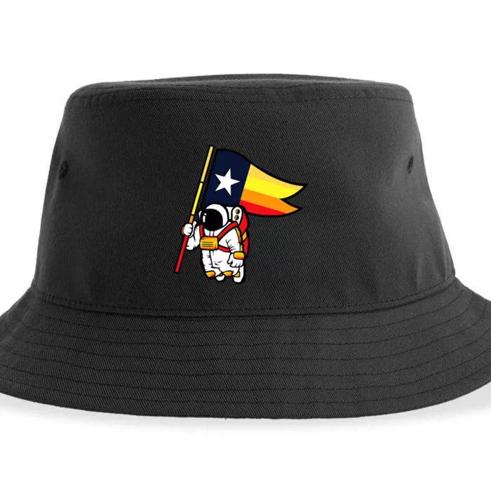 Houston Baseball Space City Astronaut Texas Flag Sustainable Bucket Hat