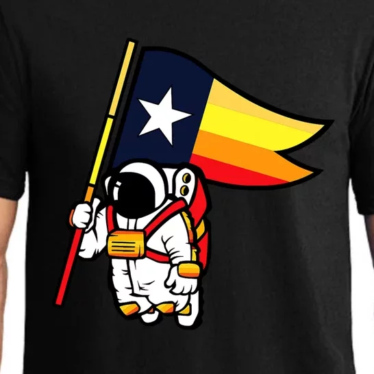 Houston Baseball Space City Astronaut Texas Flag Pajama Set