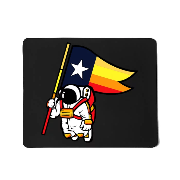 Houston Baseball Space City Astronaut Texas Flag Mousepad