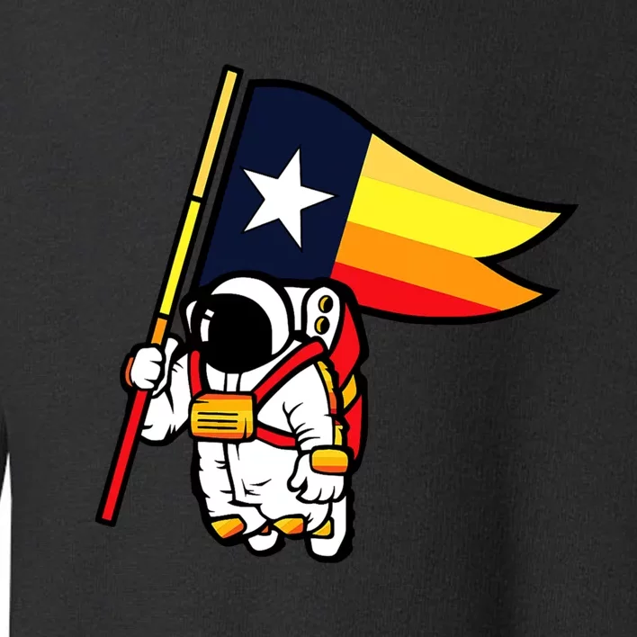 Houston Baseball Space City Astronaut Texas Flag Toddler Sweatshirt