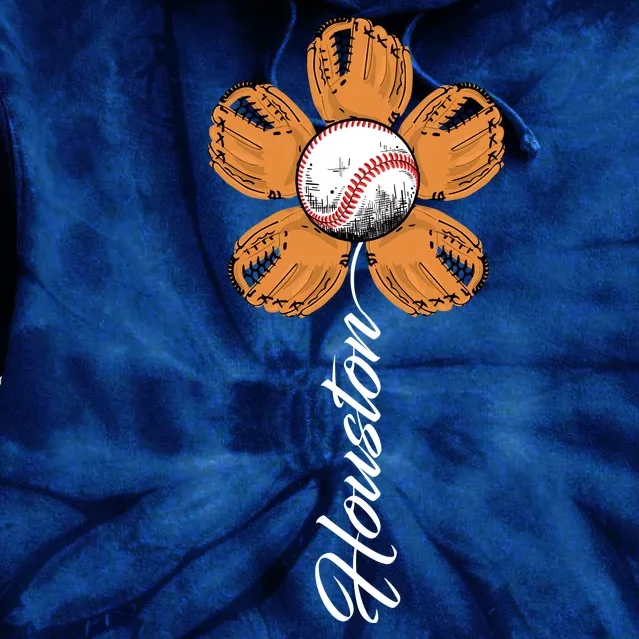 Houston Baseball Sunflower Tie Dye Hoodie