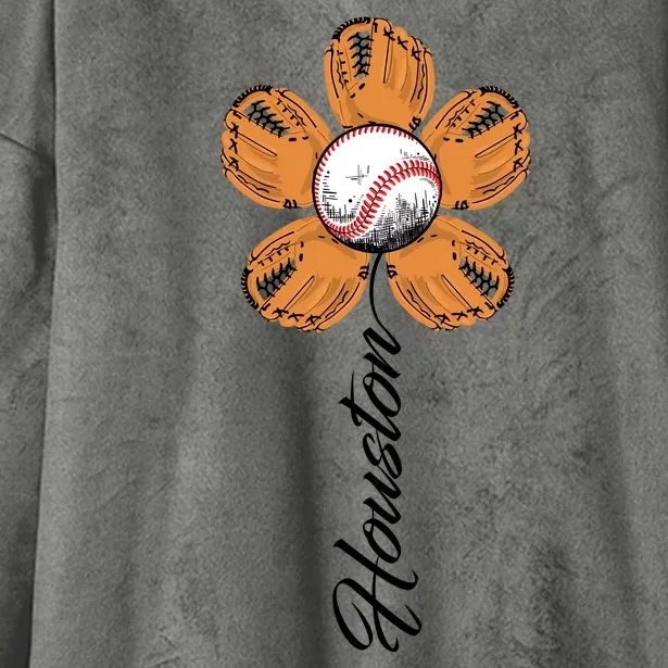 Houston Baseball Sunflower Hooded Wearable Blanket