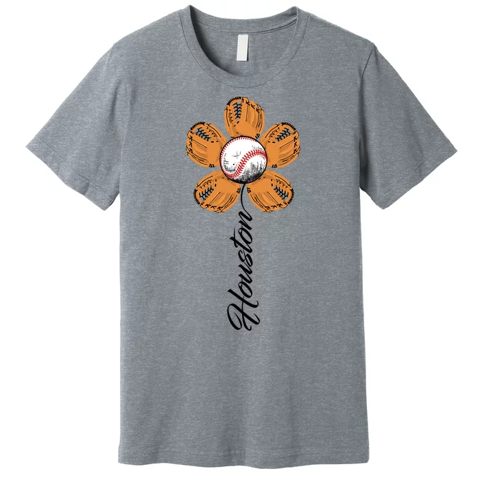 Houston Baseball Sunflower Premium T-Shirt