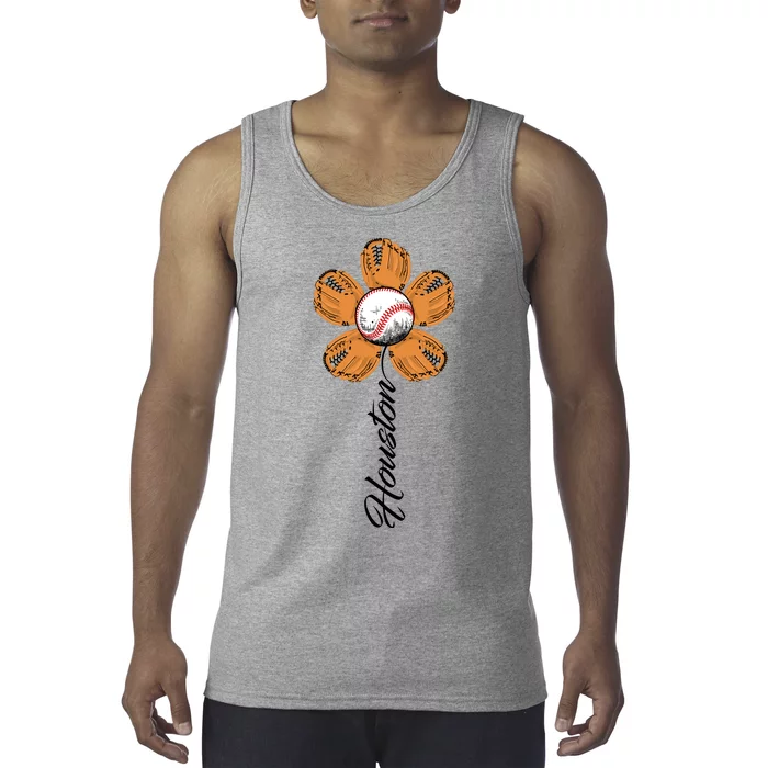 Houston Baseball Sunflower Tank Top