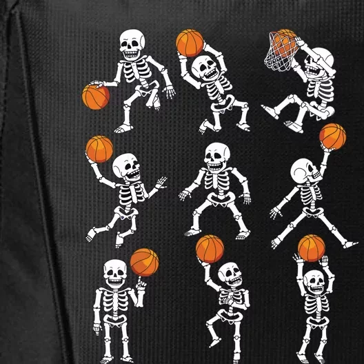 Halloween Basketball Skeletons Dunking Dribble Boy City Backpack