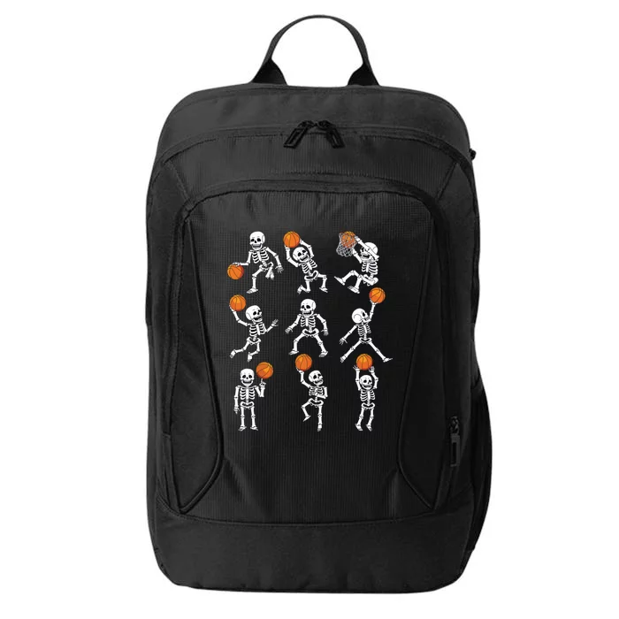 Halloween Basketball Skeletons Dunking Dribble Boy City Backpack